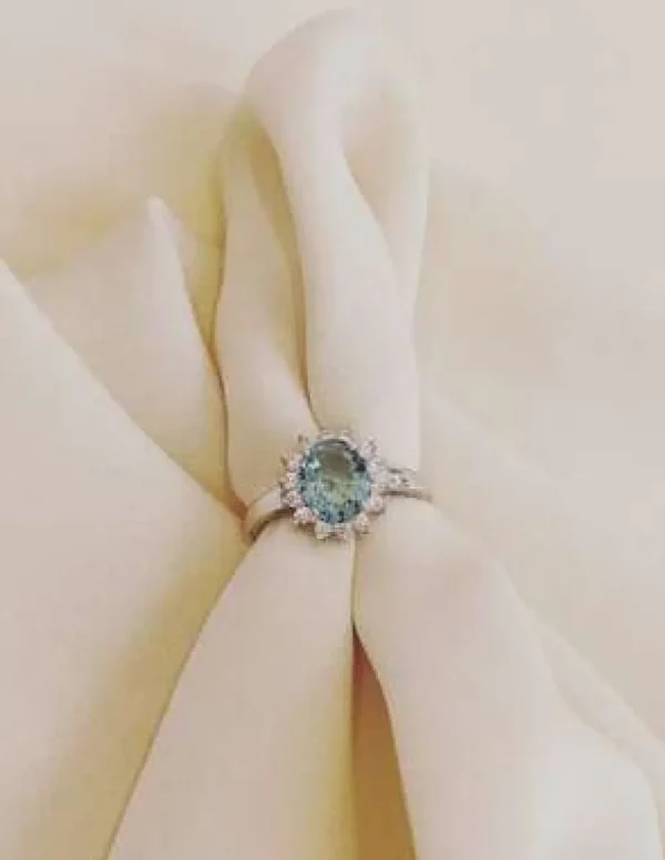Crisafi Gioielli Anello Kate Acqua Marina> Anelli