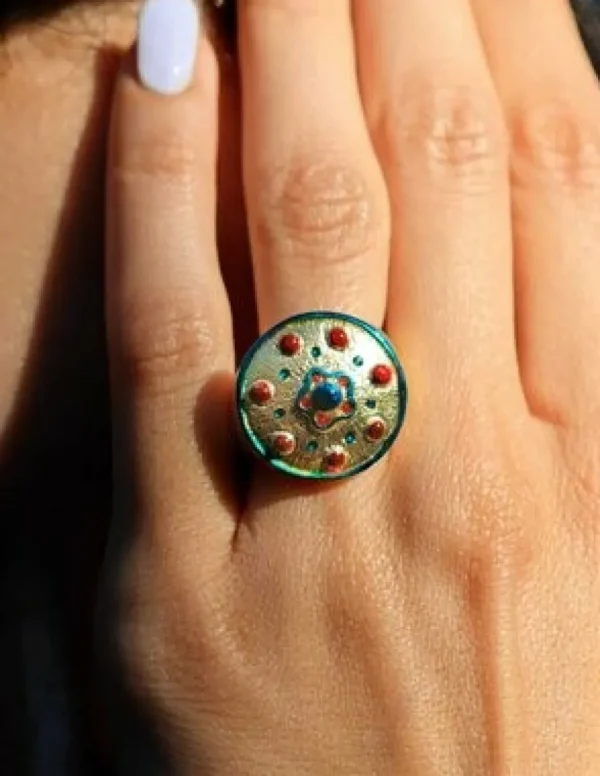 Crisafi Gioielli Anello Scudo Paladino Smaltato - Terra del Sole> Anelli