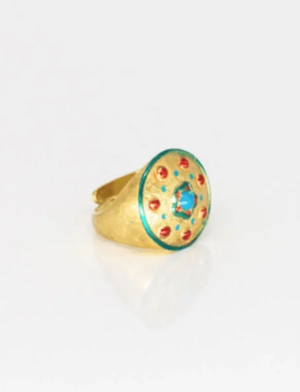 Crisafi Gioielli Anello Scudo Paladino Smaltato - Terra del Sole> Anelli
