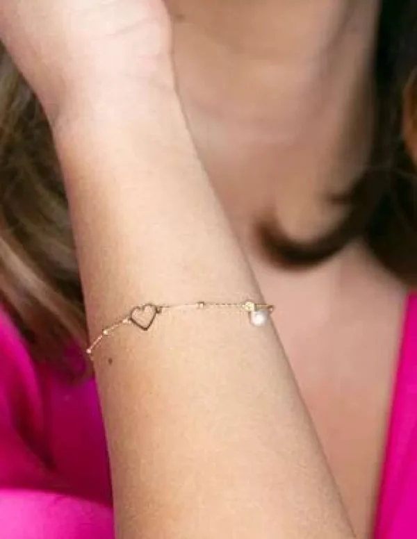 Crisafi Gioielli Bracciale Cuoricino Perlina> Bracciali