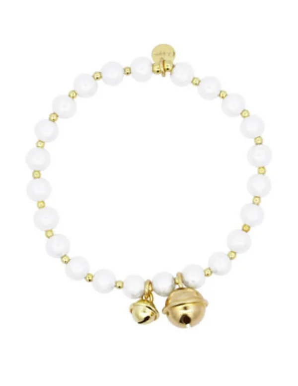 Crisafi Gioielli Bracciale Elastico Campanelli e Perle Rue Des Mille> Bracciali