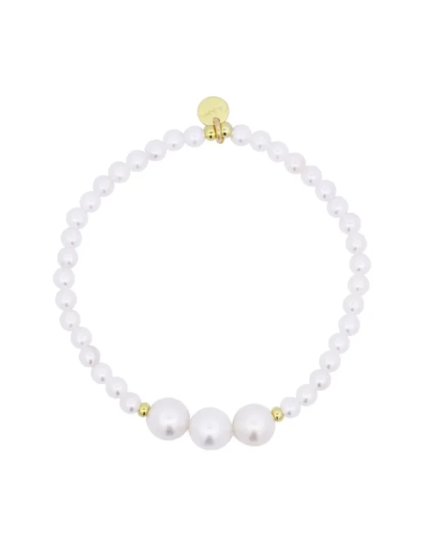Crisafi Gioielli Bracciale Elastico Perle Whiteside Rue Des Mille> Bracciali