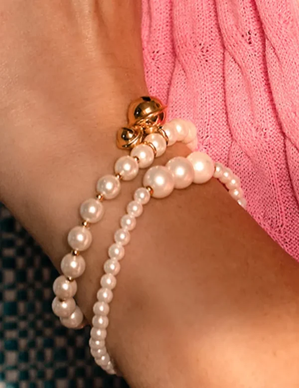 Crisafi Gioielli Bracciale Elastico Perle Whiteside Rue Des Mille> Bracciali