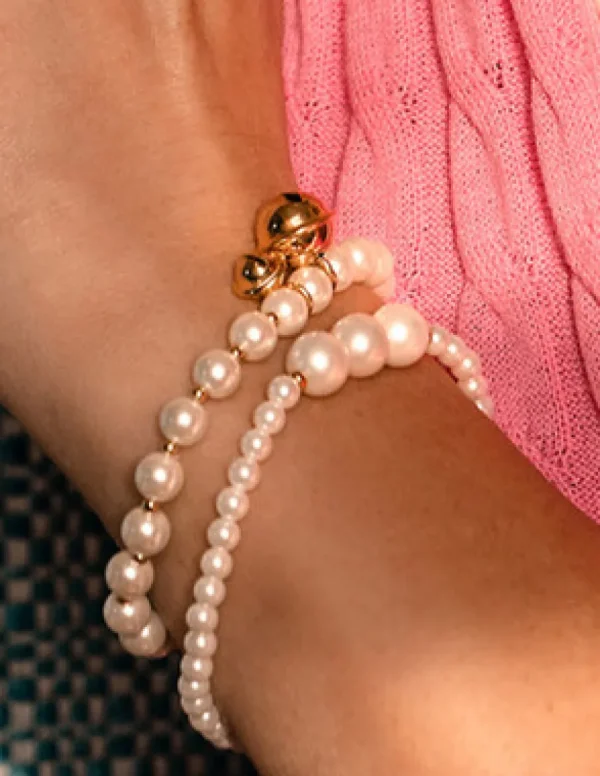 Crisafi Gioielli Bracciale Elastico Perle Whiteside Rue Des Mille> Bracciali