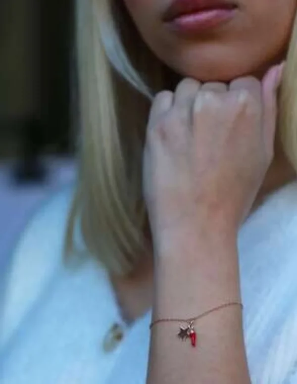 Crisafi Gioielli Bracciale Micro Cornetto con Elemento> Bracciali