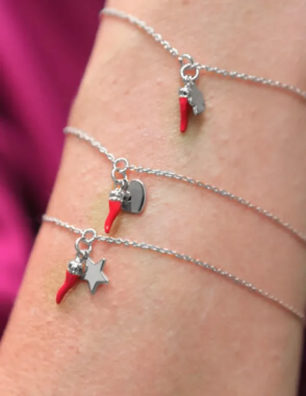 Crisafi Gioielli Bracciale Micro Cornetto con Elemento> Bracciali