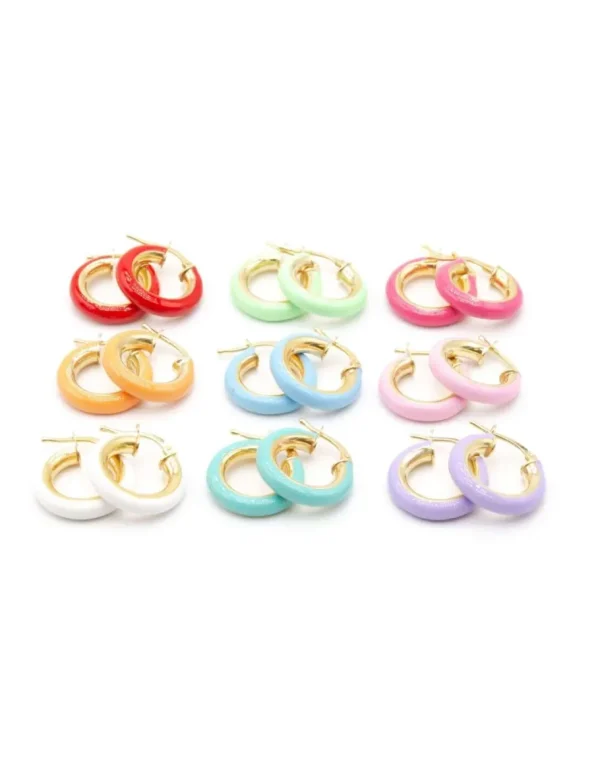 Crisafi Gioielli Cerchietti Hoops Smaltati> Orecchini