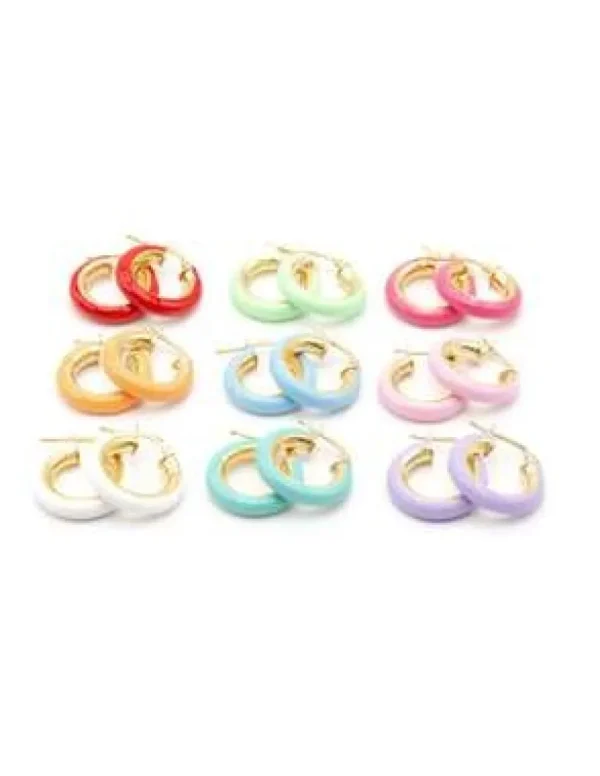 Crisafi Gioielli Cerchietti Hoops Smaltati> Orecchini