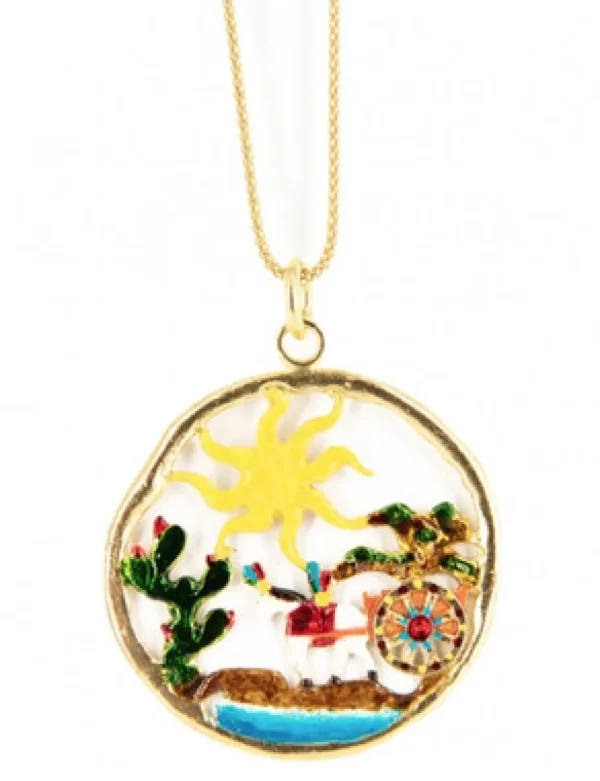 Crisafi Gioielli Collana Ciondolo Paesaggio Siciliano Smaltato - Terra del Sole> Collane