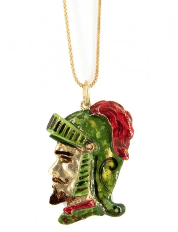 Crisafi Gioielli Collana Ciondolo Paladino Siciliano Smaltato - Terra del Sole> Collane