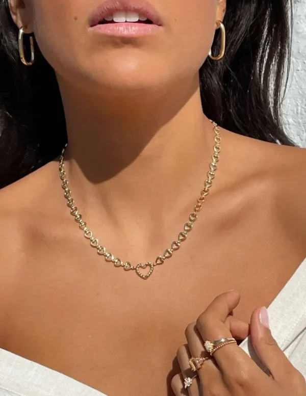 Crisafi Gioielli 24 Kae Collana Cuoricini> 24 Kae