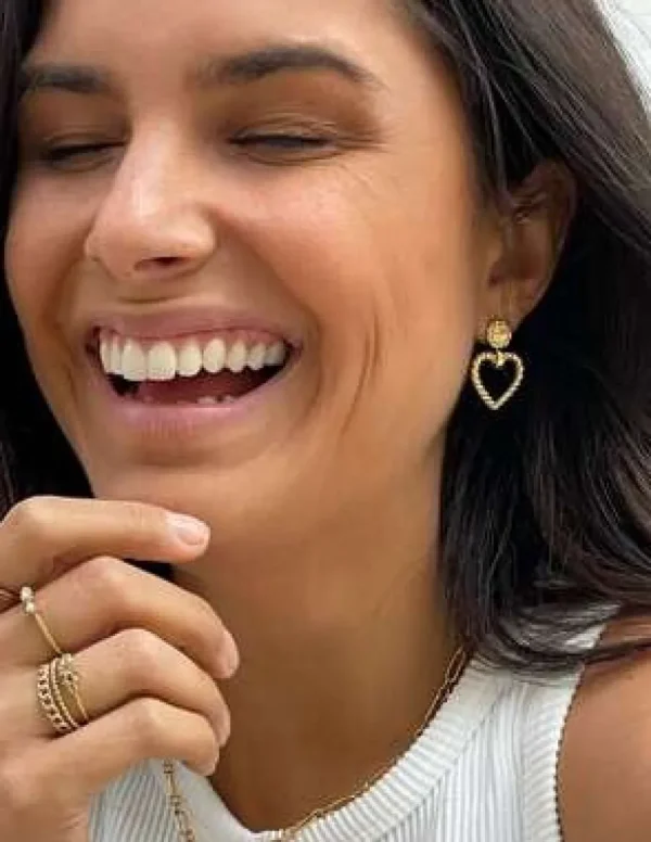 Crisafi Gioielli 24 Kae Orecchini Pendenti Cuore Torchon> 24 Kae