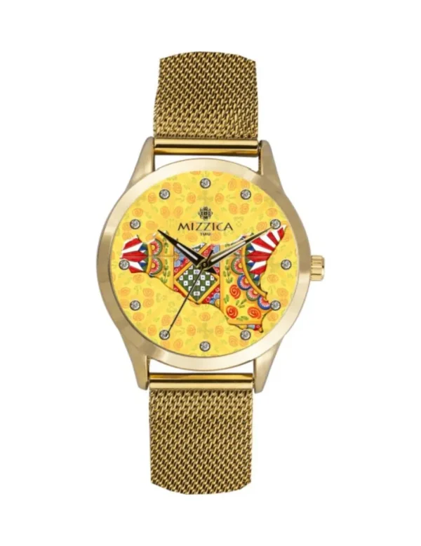 Crisafi Gioielli Orologio Mizzica La Sicilia Giallo MC132> Mizzica Time Orologi