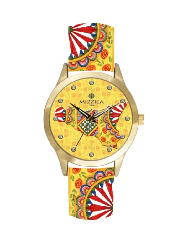 Crisafi Gioielli Orologio Mizzica La Sicilia Giallo MB132> Mizzica Time Orologi