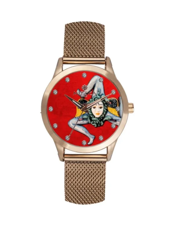Crisafi Gioielli Orologio Mizzica La Trinacria Rosso MC137> Mizzica Time Orologi
