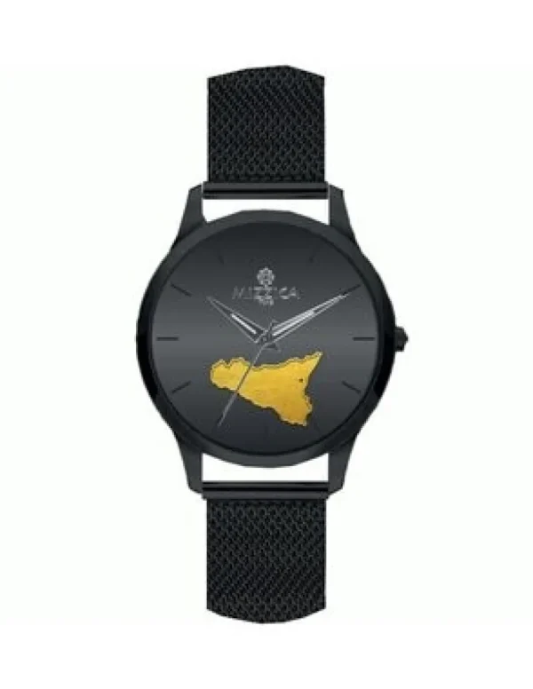 Crisafi Gioielli Orologio Mizzica Uomo La Sicilia Nero MU201> Mizzica Time Orologi