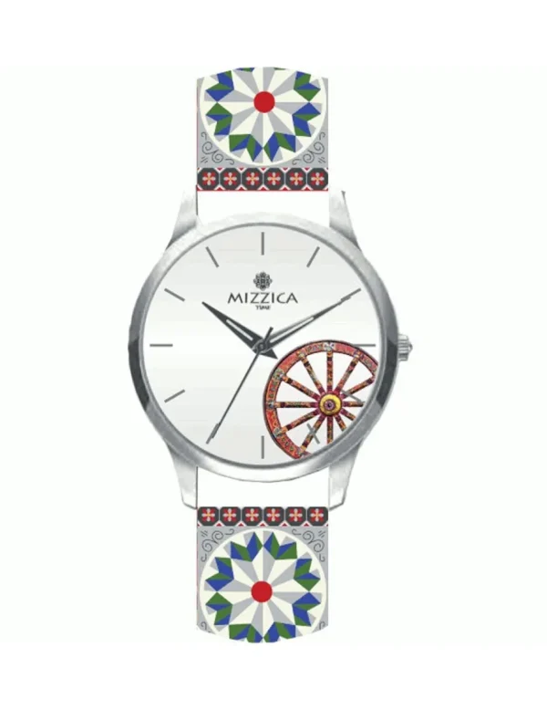 Crisafi Gioielli Orologio Mizzica Uomo La Ruota Bianco MU102> Mizzica Time Orologi