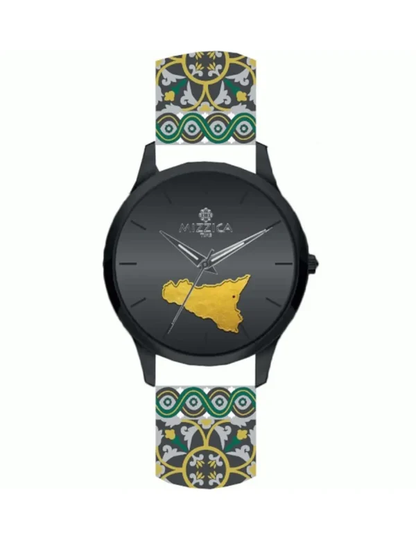 Crisafi Gioielli Orologio Mizzica Uomo La Sicilia Nero MU201> Mizzica Time Orologi