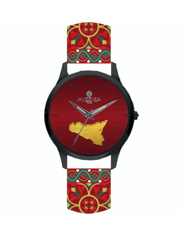 Crisafi Gioielli Orologio Mizzica Uomo La Sicilia Rosso MU101> Mizzica Time Orologi