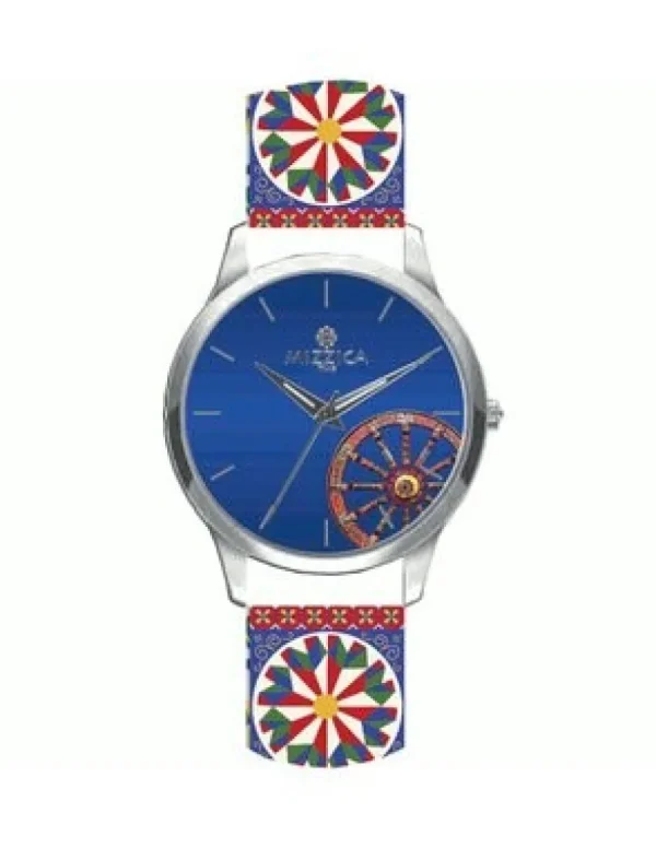 Crisafi Gioielli Orologio Mizzica Uomo La Ruota Blu MU202> Mizzica Time Orologi