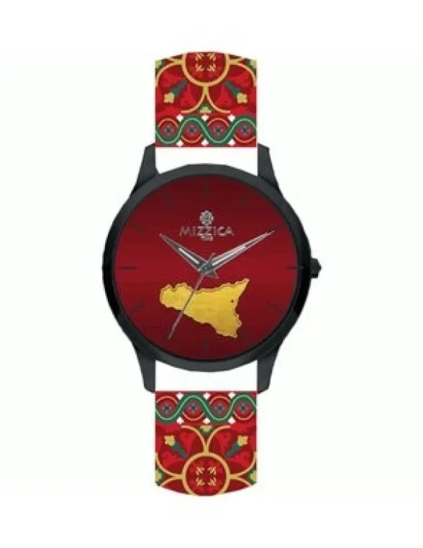 Crisafi Gioielli Orologio Mizzica Uomo La Sicilia Rosso MU101> Mizzica Time Orologi