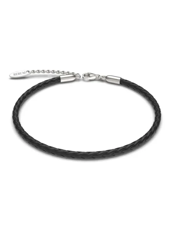 Crisafi Gioielli Rerum Bracciale Cuoio Nero> Rerum Gioielli