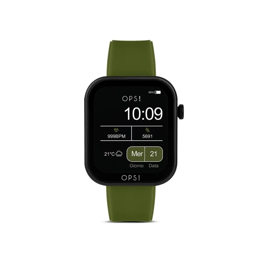 smartwatch_active_call_ve_0.webp Crisafi Gioielli Smartwatch Active Call Verde Militare> Ops Smartwatch